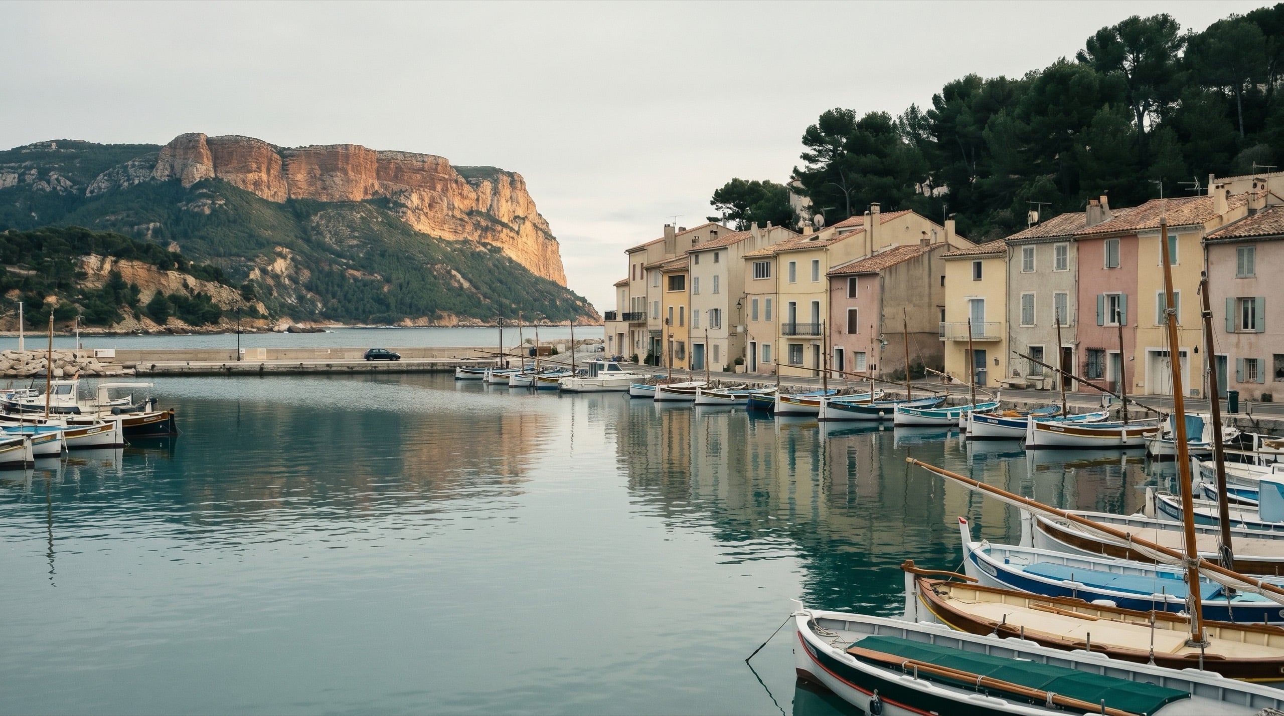 Cassis — view of the town served by Bioclean Automobiles